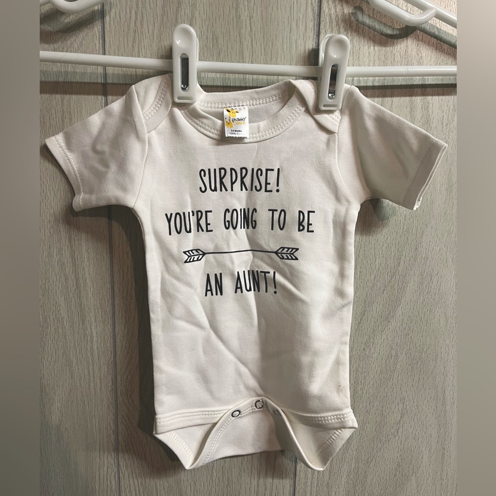 Baby announcement onsie